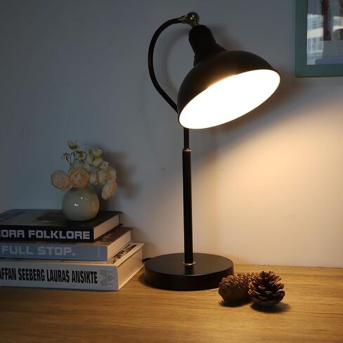 Brass Desk Lamp, Adjustable Table Lamp Vintage Work Lamp for Bedroom, Coffee, Dorm, Farmhouse Decor (Golden), Bulbs not Included in Saudi Arabia