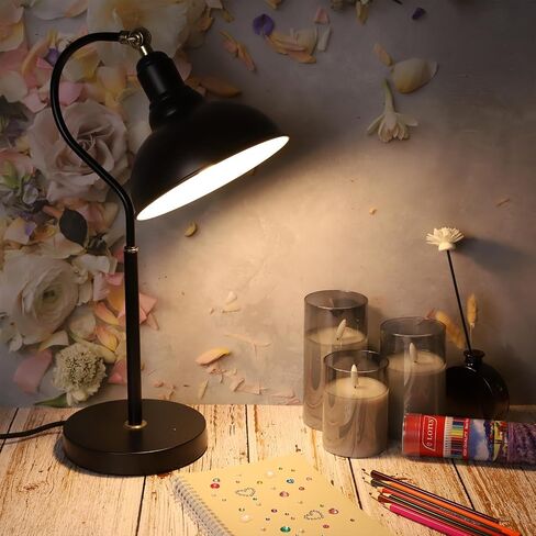 Brass Desk Lamp, Adjustable Table Lamp Vintage Work Lamp for Bedroom, Coffee, Dorm, Farmhouse Decor (Golden), Bulbs not Included in Saudi Arabia