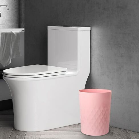 JiatuA 3 Pack Small Trash Can with Trash Bags Bathroom Garbage Bin Round Plastic Waste Basket for Kitchen, Bedroom, Office, College Dorm, Craft Room, Black in Kuwait
