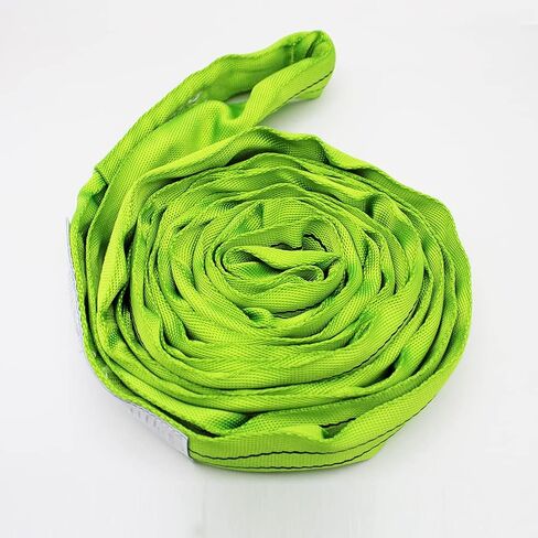 Green Polyester Endless Round Sling Rigging Lifting Straps, 6 Feet Length, 5,300 lb. Vertical Capacity, 10,600 lbs Basket in Kuwait