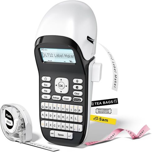 Phomemo LT12 Label Maker, Label Maker Machine with Tape, Portable Bluetooth Label Maker Handheld Labeler with QWERTY Keyboard, Large Display and Built-in Memory for Home Office Organization in Kuwait