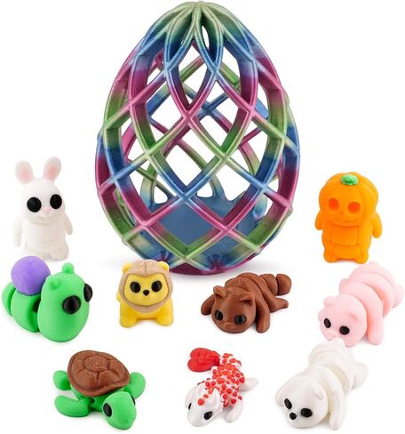 9 PCS Mini Dragon Eggs مع تماثيل حيوانية صغيرة - محشورات سلة عيد الفصح ثلاثية الأبعاد ، بيض مفاجأة مملوءة مسبقًا ، ألعاب حيوانية صغيرة لطيفة للصغار ، أساسيات سلة عيد الفصح ، مجموعة الحفلات in Saudi Arabia