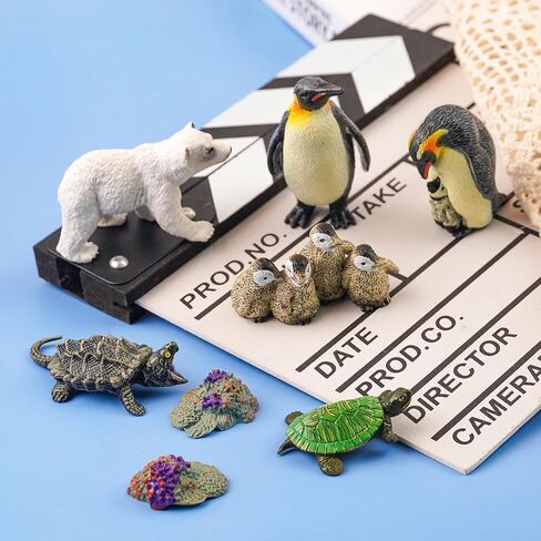 Mini Arctic Animal Toys Set 15Pcs Polar Animal Figurines Winter Bear Penguin Turtle Cake Toppers Education Toy Gifts for Boys and Girls in Saudi Arabia