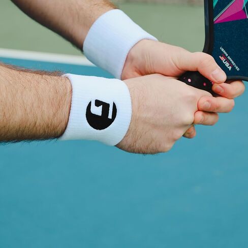 GAMMA Sports Sweatbands, Headband, Wrist Bands, Single/Double, Black/White, Superior Absorption, Athletic Wear, Pickleball, Tennis, Working Out, Running, Racquet Sports in Kuwait