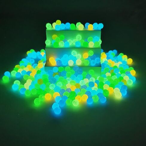1300 PCS CRISTER CRISTER FACETED RONDELLE GLOW في الخرز المظلم للأساور وصنع المجوهرات - مزيج الألوان البلاستيكية الأشعة فوق البنفسجية المتغيرة حبة للاصطدام DIY (8 مم) in Kuwait