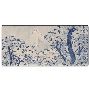 MPCO MOUNT FUJI مع أشجار الكرز باللون الأبيض/الأزرق حجم ألعاب WFH Mousepad كاملة (كبيرة (36 "× 17") (Aeroglyde)