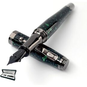 Monteverde Invincia Vega Starlight Fountain Pen - Nib Fine Fine ، تصميم فني ، أداة كتابة دقيقة