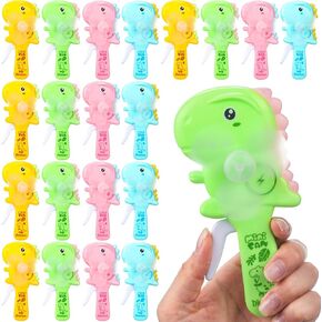 20 PCS MINI محمولة محمولة مروحة كبيرة الحفلات الصيف الحفلات للأطفال اللطيف اليدوي الصحافة المراوح الصغيرة للبنين فتيات في الهواء الطلق هدايا تجمع البارد (ديناصور)