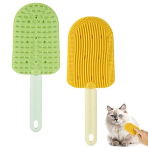 2 PCS Cat Longan Combs ، Cat Hair Brush Longance لعق الشعر مشط قطة مزدوجة فرشاة مزدوجة تمشيط تدليك للحيوانات الأليفة للمنتخب الداخلي طويل الشعر هريرة الفراء والاحتفال بسهولة يزيل الفراء تقليل كرات الشعر