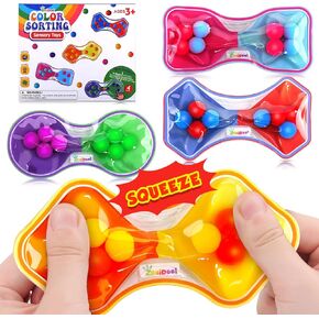 Toddler Toddler Toddler Sensory Fidget: 4 حزمة ألعاب حسية للتوحد - ضغط ألعاب تهدئة للبنات الصغار - ألعاب تململ هادئة لفصول الطالب - سلة عيد الفصح.