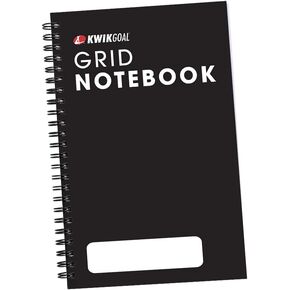 Kwik Goal Soccer Grid Notebook, Black