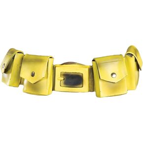 Rubies Usisex DC Comics Yellow Batman Attility Belt مع ملحق أزياء معدات الخفافيش