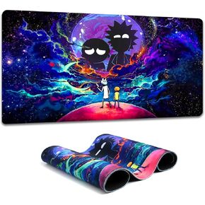وسادة فأر ألعاب Galaxy Glasing Gary Garaint - Blacklight الجمالية حصيرة المكتب ، 31.5 "× 11.8" متوهجة مقاومة للماء لا يمتد إلى لوحة مطاطية غير قابلة للانزلاق ، لوحة المفاتيح المكتبية والمنزل