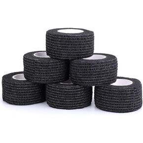Self-Adhesive Cohesive Wrap Bandage Flexible Stretch Tape Athletic Strong Elastic First Aid Tape for Wrist, Ankle Sprains, Swelling 6 Packs, 2Inch X 5Yards