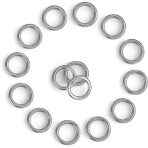 35 قطعة حلقات معدنية حرفية ، 1 بوصة / 25 ملم معدنية O حلقة متعددة الأغراض لحلقات O Rings 304 حلقات مستديرة من الفولاذ المقاوم للصدأ ل macrame ، حزام التخييم ، مقاوم الكلاب ، الأجهزة ، الحقائب والمزيد من الحرف اليدوية