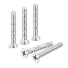 uxcell 20 pcs M5-0.8x70 Machine Screws Phillips Pan Cross Head Screws Fasteners Bolts 304 Stainless Steel Silver for Wall Socket,House Repairs