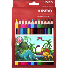 Sowl Preschool Colored 12 PCS أقلام جومبو لمرحلة ما قبل المدرسة ومرحى القلم الرصاص Jumbo لأقلام الرصاص الدهون ، أقلام الرصاص الملونة للأطفال الذين تتراوح أعمارهم بين 2-4
