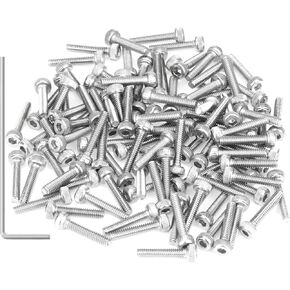 105 Pieces M2.5 x 16mm Machine Screws, Thread Pitch 0.45mm, Sutemribor M2.5 Phillips Pan Head Machine Screws, 304 Stainless Steel, Fully Threaded, Silver in Saudi Arabia