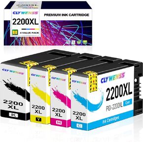 4 حزمة 2200XL خراطيش حبر استبدال Canon PGI-2200XL PGI2200 XL متوافق مع MAXIFY IB4120 IB4020 MB5020 MB5120 MB5320 MB5420 الطابعة (Black ، Cyan ، Magenta ، Yellow)