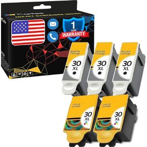 Cartlee Compatible Ink Cartridges Replacement for Kodak 30XL for Kodak Hero 3.1 Hero 5.1 ESP 3.2 ESP C110 C310 Office 2150, C315, Office 2170