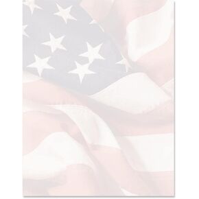 PaperDirect Salute American Flag Patriotic Theme Paper Stationery, Border Paper, Letterhead 8.5 x 11, 25 sheets, Elegant Premium Writing Paper, Decorative Printer Paper