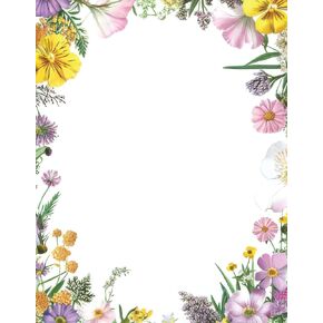 Flower Patch - Floral Stationery Printer Paper - 125 Sheets - 8.5 x 11