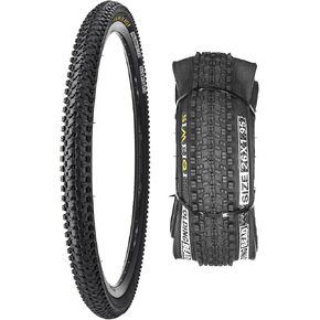 26 X 1.95 Inch Folding Bike Tires with 3mm Anti Puncture Proof Protection for Mountain Bicycles