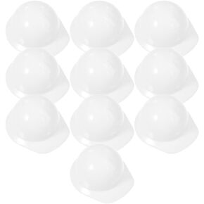 10 PCS Miniature Construction Hat Mini Toy Toy Doll Doll Hats Blastic Miniature Botter Topper Decor