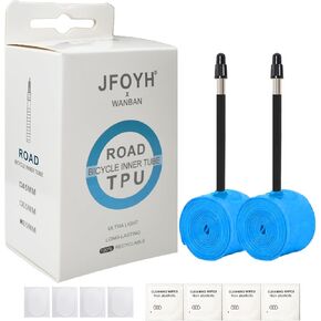 4-Pack 700x 18-32c TPU Inner Tubes with 45mm/65mm/85mm Presta Valves for Road Bike, ONLY 33g in Kuwait