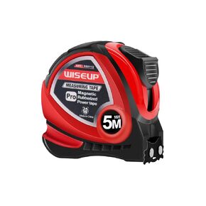 WISEUP Industrial Magnetic Tape Measure with Fractions 1/8 and Metric,Easy to Read,Measuring Tape with Belt Clip for Surveyors,Engineers,Household,Carpentry,Construction (1, 25 FT)
