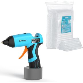 225 PCS Glue Sticks Kit مع مسدس الغراء اللاسلكي ، Gogonova 15s تسخين سريعًا مسدسًا غراءًا ساخنًا قابل للتدفئة
