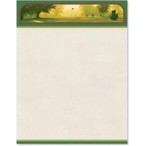 PaperDirect Back Nine Golf Theme Paper Stationery, Border Paper, Letterhead 8.5 x 11, 25 sheets, Elegant Premium Writing Paper, Decorative Printer Paper