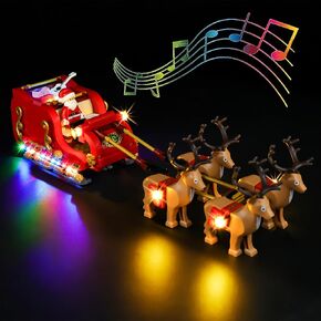 Kyglaring LED LED KIT فقط - مجموعة الأضواء المصممة لـ LEGO Holiday Santa's Santa's Exclusive 40499 Building مجموعة - بدون مجموعة LEGO (إصدار الصوت)