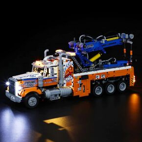 مجموعة إضاءة LED Briksmax لشاحنة السحب الشاقة- متوافقة مع طراز LEGO 42128 لبنات البناء- لا تشمل مجموعة LEGO