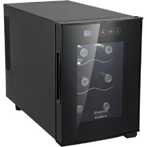 Koblenz 12 Free Standing Dual Zone Fridge and Chiller, 750 ml Wine Bottles (EVFK-06), Black in Kuwait