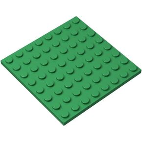 اللوحات الخضراء الكلاسيكية - ألواح البناء 8 × 8 مسطحة 10 قطعة ، متوافقة مع أجزاء وقطع LEGO