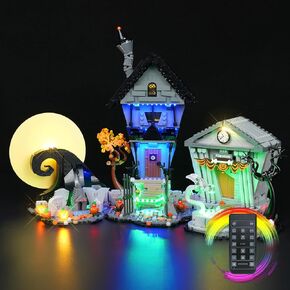 طقم إضاءة لـ Lego Tim Burton's The Nightmare قبل ديكور عيد الميلاد 21351 ، إضاءة إضاءة LED مبتكرة متوافقة مع طراز Lego 21351 لبنات البناء - لم يتم تضمين مجموعة النموذج