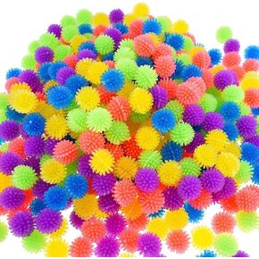 10pcs كرات التحوط multicolour mini spiky كرات النيص ، كرات الحسية الناعمة في ، تخفيف التوتر ، تفضل حفلة عيد ميلاد المرح