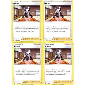 Marnie 169/202 - Sword & Shield - Rare - Pokemon Trainer Card Lot - PlaySet X4