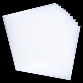 20 PCS 7.5MIL MYLAR SHOETs للستنسل ، 12 × 12 بوصة من البلاستيك مرسى ، وملل أسيتات الحيوانات الأليفة شفاف حليبي للحرف اليدوية ، وقطع الليزر ، ومواد قالب مقطوعة