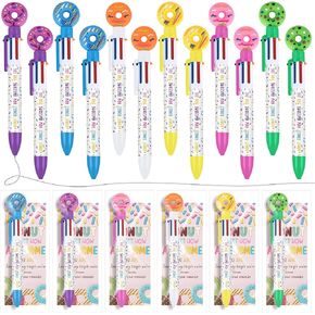 36 مجموعة من Donut Sign Multicolor Point Pens 6 ألوان في واحد 0.5 ملم هدايا لطيفة لطيفة للدرس المدرسي المعلم PEN COWORK