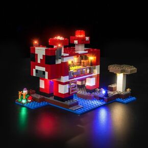 إضاءة LED متوافقة مع Mooshroom House 21270 ، مجموعة الضوء المتوافقة مع Lego 21270 The Mooshroom House ، غير المدرجة في مجموعة الطراز