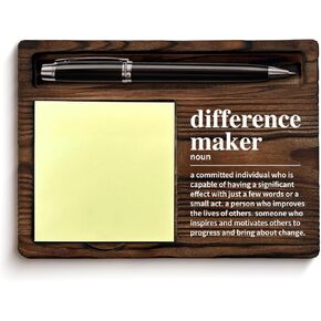 Difference Maker Gifts Sticky Note Holder Appreciation Gifts for Coworkers Mentor Boss Leader Difference Maker Definition Self-Stick Note Pad Holders Office Cubicle Decor