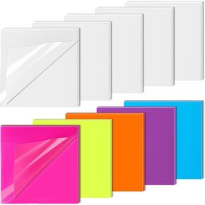 Transparent Sticky Notes,3X3 Inch Clear,Translucent Pads,See Through Sticky Notes for Book Annotation,Invisible,Self-Adhesive(500 Sheets,Colorful)