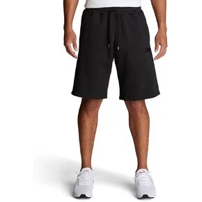 PUMA Men's Embossed Logo Fleece Short (US, Alpha, XX-Large, Regular, Short, Black)