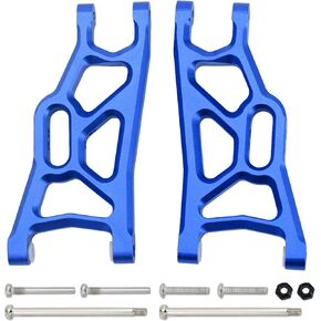 التعليق الأمامي للألومنيوم A-ARMS تعيين أجزاء ترقية لـ TRAXXAS 1/10 SLASH 2WD RC CAR (الأزرق)