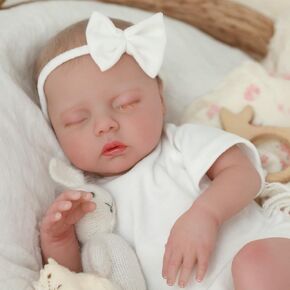 SCOM Reborn Baby Baby Dolls - 18 بوصة نائشة حياة واقعية واقعية دمية دمى الولادة الولادة الولادة طفل الأطفال مع جسم ناعم مرجح لطيف للدمى دمية إكسسوارات ل 3+ سنة فتيات الأطفال