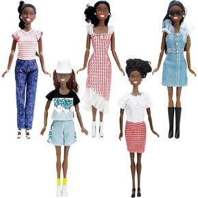 ONEST 5 Sets 11.5 Inches Princess Girl Dolls Include 5 Pieces Girl Princess Dolls, 5 Pieces Handmade Doll Clothes, 5 Pairs of Doll Shoes