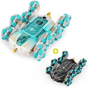 8WD لفتة الاستشعار عن سيارات RC STUNT - هدايا ألعاب للفتيان الفتيات من 8 إلى 13 سنة ، 2.4 جيجا هرتز التحكم عن بعد التحويل تسلق السيارة مع موسيقى الأضواء ، هدايا عيد ميلاد للأطفال 8 9 10 11 سنة