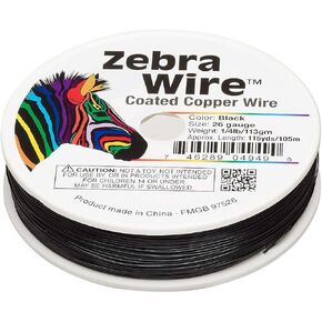 Zebra Black-Coated Copper Wire 26-Gauge 115-yards 1/4-lb Spool